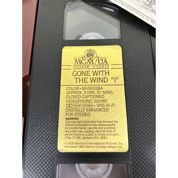 Vintage Deluxe GONE WITH THE WIND 2 VHS Box Set MGM/UA Souvenir Booklet - Picture 9 of 13